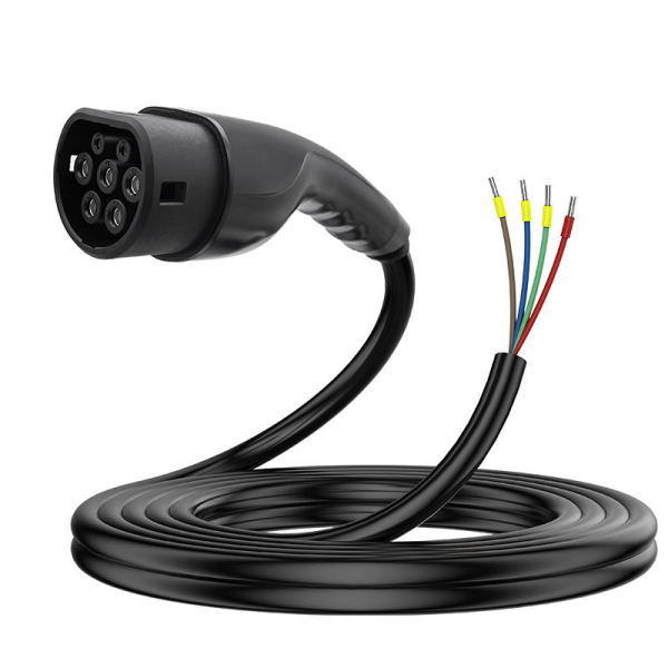 European Standard Black EV Charging Gun Type 2 Portable 16A 32A 7KW 22KW AC Home Use Electric Car Charger