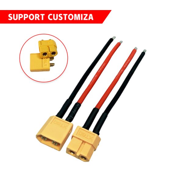 XT60 Connector Wire Harness XT60 Male Female Plug Cable Custom Silicone Battery Extension Lead for Drone RC Model Energy Storage