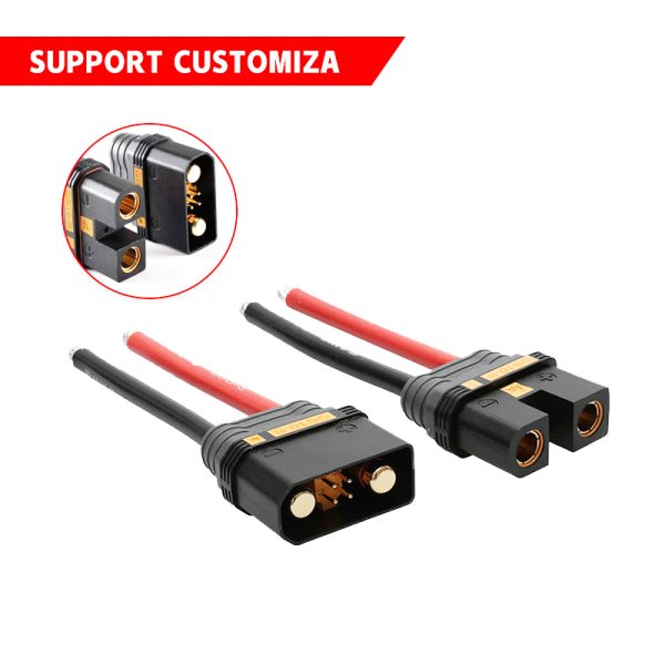 Anti-Spark High Current Power Connector Wire Harness 120A Male Female Battery Plug Cable with Silicone Wire