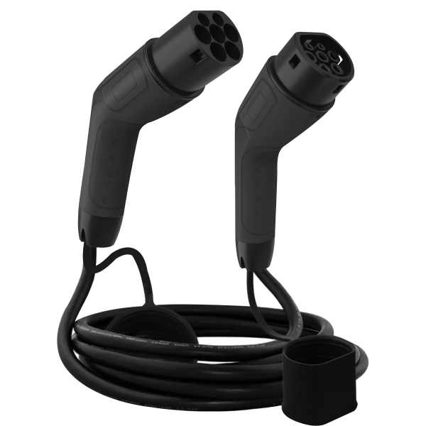 Type 2 to Type 2 EV Charging Cable 16A 32A IEC 62196‑2 3‑Phase Electric Vehicle Charger Cord with Dust Cap