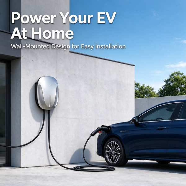 Home EV Wallbox 7kW 11kW 22kW Type 2 Wall Mounted Electric Vehicle Charger with Cable
